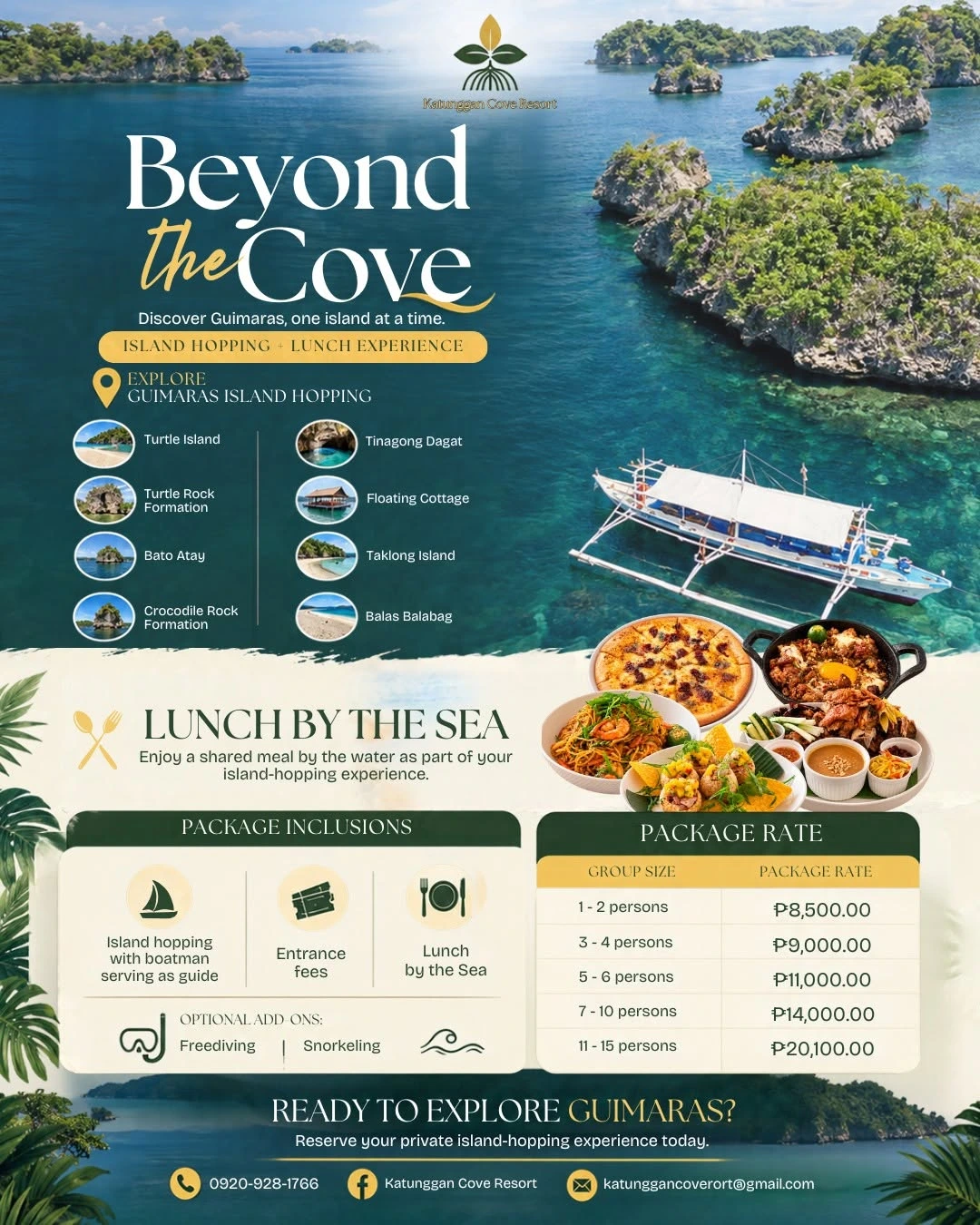 Beyond the Cove - Island Hopping Details